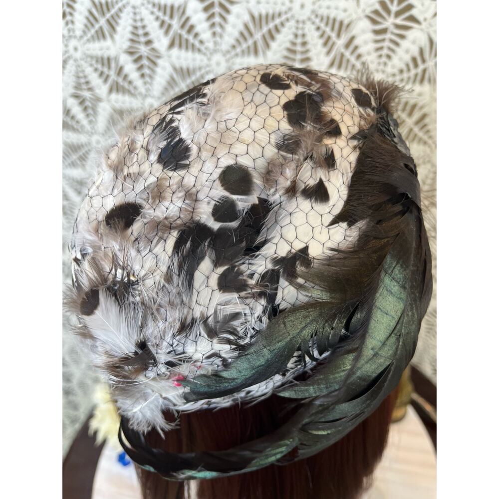 Vintage Quail Feather Calot Hat - Picture 6 of 8